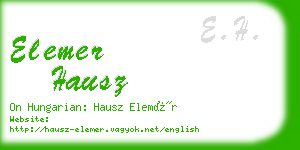 elemer hausz business card